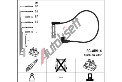 NGK Sada kabel pro zapalovn NG 7307, 7307