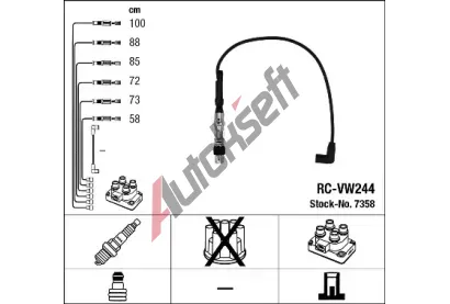 NGK Sada kabel pro zapalovn NG 7358, 7358