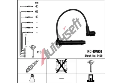 NGK Sada kabel pro zapalovn NG 7408, 7408