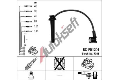 NGK Sada kabel pro zapalovn NG 7701, 7701