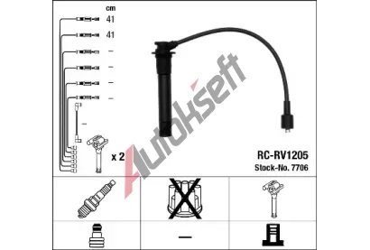 NGK Sada kabel pro zapalovn NG 7706, 7706