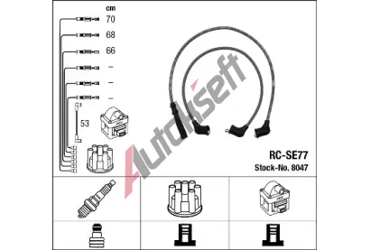 NGK Sada kabel pro zapalovn NG 8047, 8047