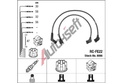 NGK Sada kabel pro zapalovn NG 8086, 8086