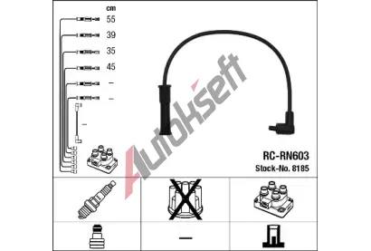 NGK Sada kabel pro zapalovn NG 8185, 8185