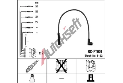 NGK Sada kabel pro zapalovn NG 8192, 8192