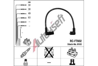 NGK Sada kabel pro zapalovn NG 8193, 8193