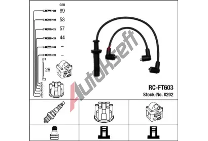 NGK Sada kabel pro zapalovn NG 8202, 8202