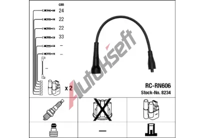 NGK Sada kabel pro zapalovn NG 8234, 8234