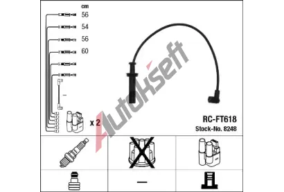 NGK Sada kabel pro zapalovn NG 8248, 8248