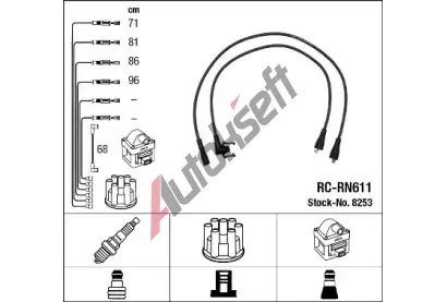 NGK Sada kabel pro zapalovn NG 8253, 8253
