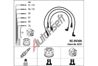 NGK Sada kabel pro zapalovn NG 8279, 8279