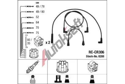 NGK Sada kabel pro zapalovn NG 8288, 8288