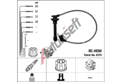 NGK Sada kabel pro zapalovn NG 8379, 8379