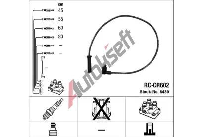 NGK Sada kabel pro zapalovn NG 8480, 8480
