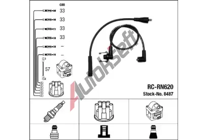 NGK Sada kabel pro zapalovn NG 8487, 8487