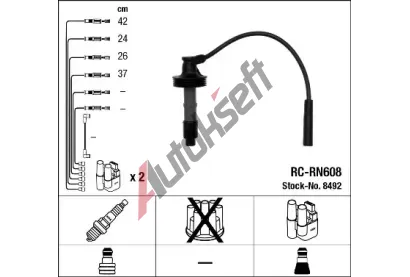 NGK Sada kabel pro zapalovn NG 8492, 8492