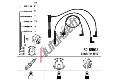 NGK Sada kabel pro zapalovn NG 8510, 8510