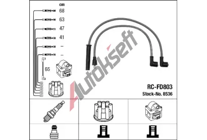 NGK Sada kabel pro zapalovn NG 8536, 8536