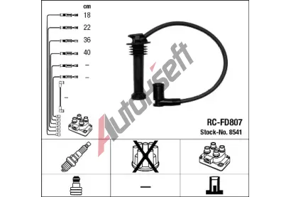 NGK Sada kabel pro zapalovn NG 8541, 8541