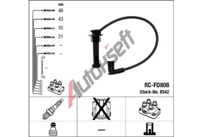 NGK Sada kabel pro zapalovn NG 8542, 8542