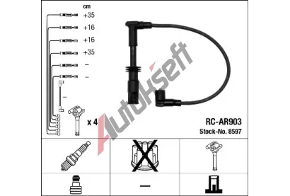 NGK Sada kabel pro zapalovn NG 8597, 8597