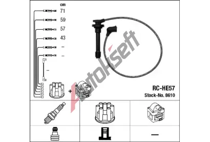 NGK Sada kabel pro zapalovn NG 8610, 8610