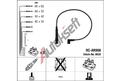 NGK Sada kabel pro zapalovn NG 8620, 8620
