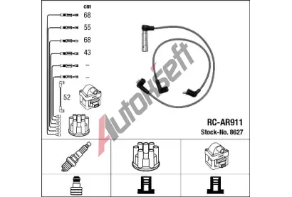 NGK Sada kabel pro zapalovn NG 8627, 8627