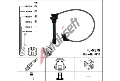 NGK Sada kabel pro zapalovn NG 8735, 8735
