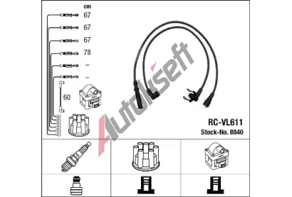 NGK Sada kabel pro zapalovn NG 8840, 8840