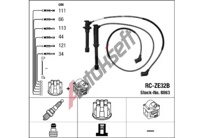 NGK Sada kabel pro zapalovn NG 8863, 8863