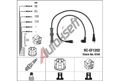 NGK Sada kabel pro zapalovn NG 9166, 9166