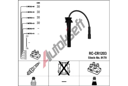 NGK Sada kabel pro zapalovn NG 9170, 9170