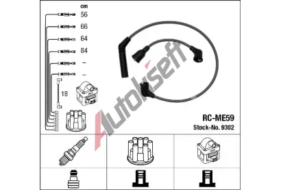 NGK Sada kabel pro zapalovn NG 9302, 9302