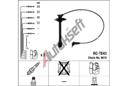 NGK Sada kabel pro zapalovn NG 9618, 9618