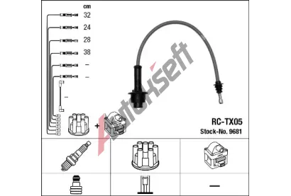 NGK Sada kabel pro zapalovn NG 9681, 9681
