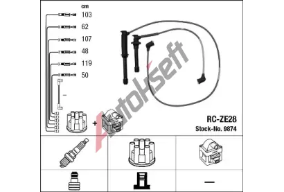 NGK Sada kabel pro zapalovn NG 9874, 9874