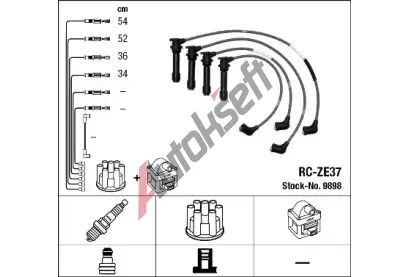 NGK Sada kabel pro zapalovn NG 9898, 9898