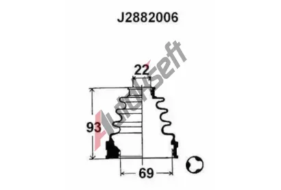 NIPPARTS / BLUE PRINT Sada man�ety hnac�ho h��dele NI J2882006, J2882006