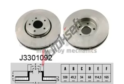 NIPPARTS / BLUE PRINT Brzdov� kotou� - 320 mm NI J3301092, J3301092