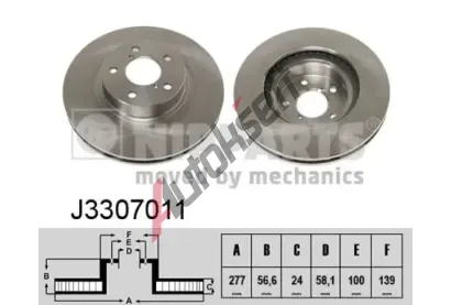 NIPPARTS / BLUE PRINT Brzdov� kotou� - 276 mm NI J3307011, J3307011