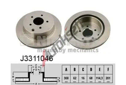 NIPPARTS / BLUE PRINT Brzdov� kotou� - 308 mm NI J3311046, J3311046