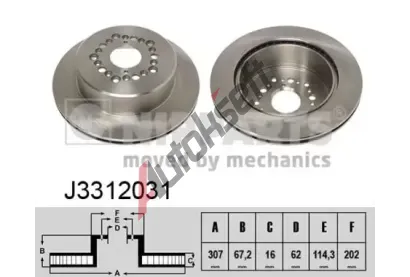 NIPPARTS / BLUE PRINT Brzdov� kotou� - 307 mm NI J3312031, J3312031