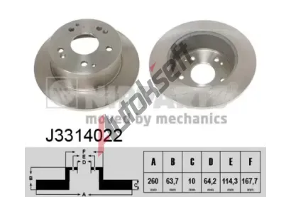 NIPPARTS / BLUE PRINT Brzdov� kotou� - 265 mm NI J3314022, J3314022