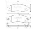 NIPPARTS / BLUE PRINT Sada brzdovch destiek - kotouov brzda ‐ NI J3600902