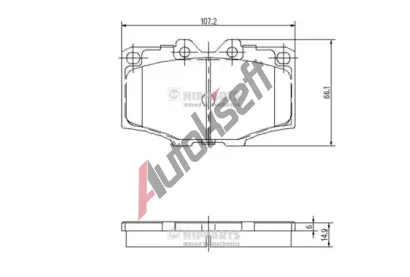 NIPPARTS / BLUE PRINT Sada brzdovch destiek - kotouov brzda NI J3602036, J3602036
