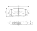 NIPPARTS / BLUE PRINT Sada brzdovch destiek - kotouov brzda ‐ NI J3602120