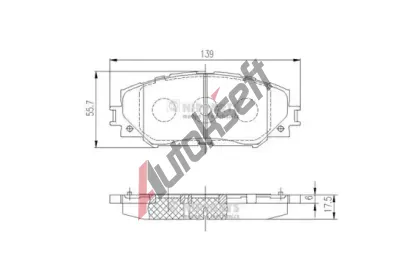 NIPPARTS / BLUE PRINT Sada brzdovch destiek - kotouov brzda NI J3602120, J3602120