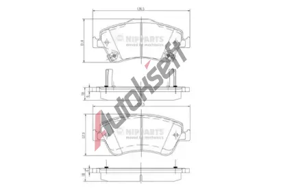 NIPPARTS / BLUE PRINT Sada brzdov�ch desti�ek - kotou�ov� brzda NI J3602124, J3602124