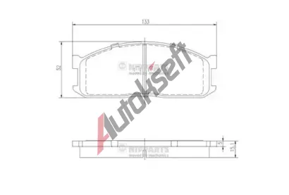 NIPPARTS / BLUE PRINT Sada brzdov�ch desti�ek - kotou�ov� brzda NI J3603025, J3603025